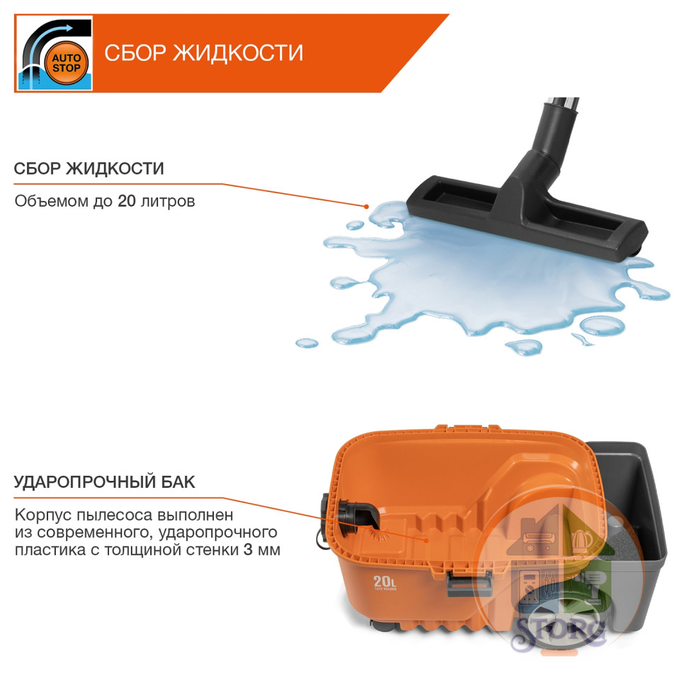 Пылесос строительный универсальный DAEWOO DAVC 2000