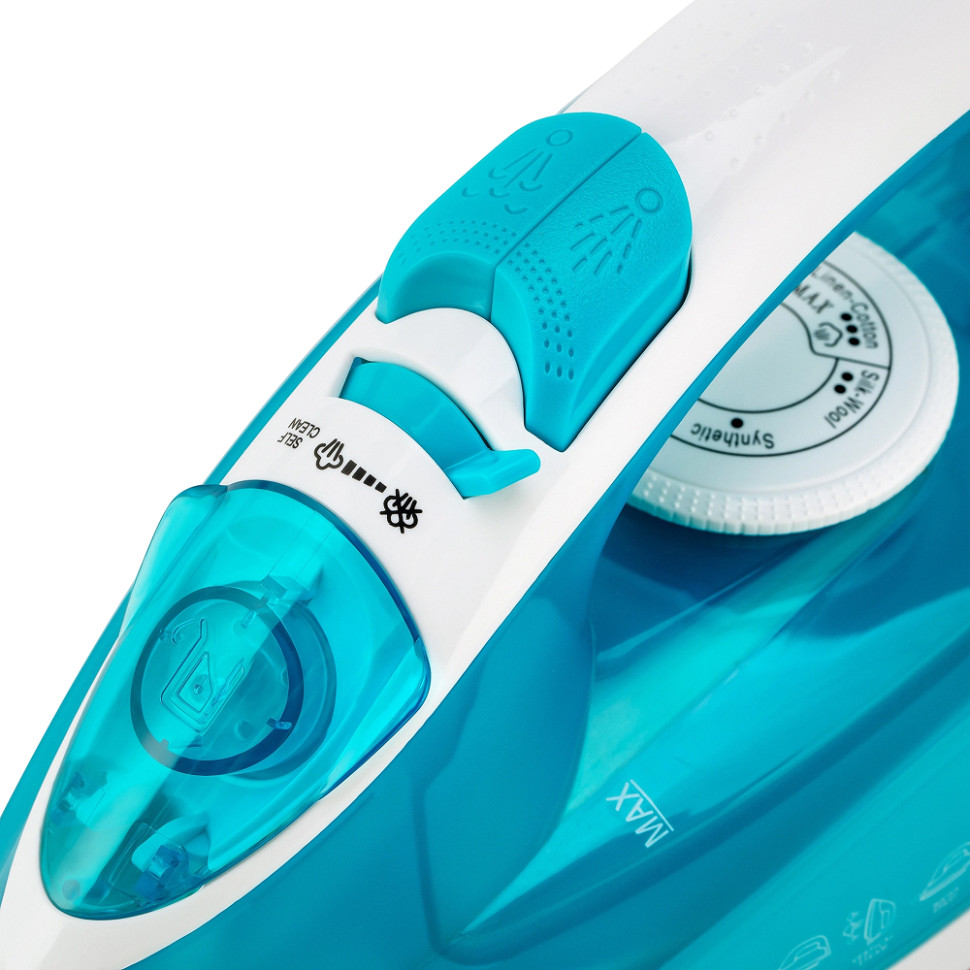 Утюг Vitek VT-8307 B синий/белый, 2400 Вт, 35 г/мин, 140 г/мин, 260 мл