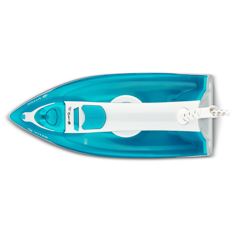 Утюг Vitek VT-8307 B синий/белый, 2400 Вт, 35 г/мин, 140 г/мин, 260 мл