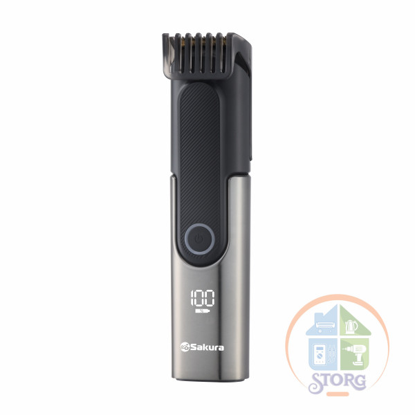 Триммер электрический SAKURA SA-5536BK 2скор 2 насад LED USB