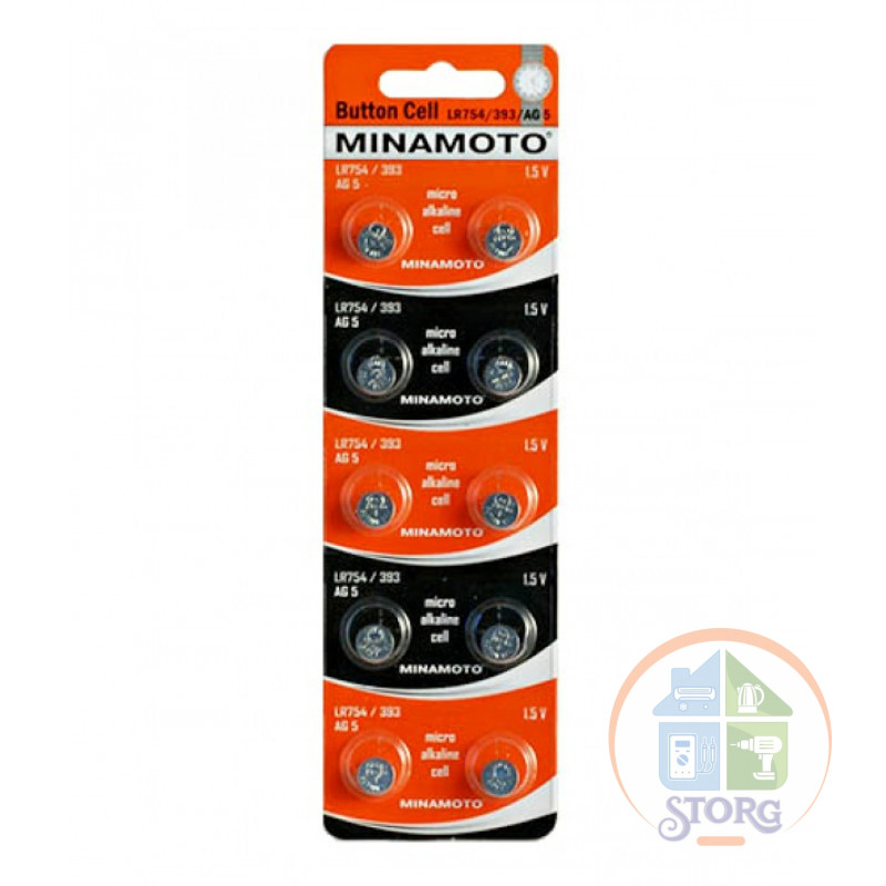 Элемент питания MINAMOTO Button Cell AG5 BL10