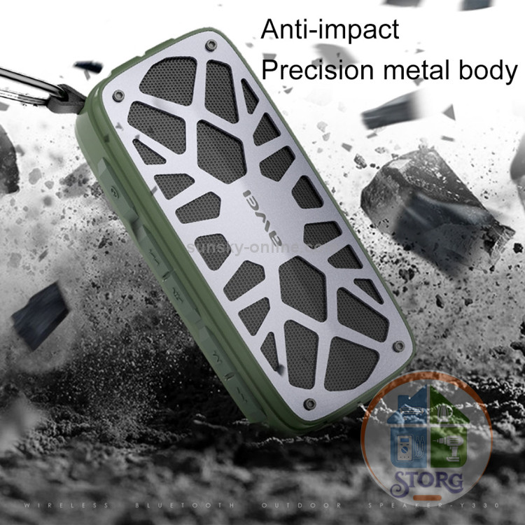 Беспроводная стерео колонка Awei Y330 Green (Bluetooth, MP3, AUX, Mic)