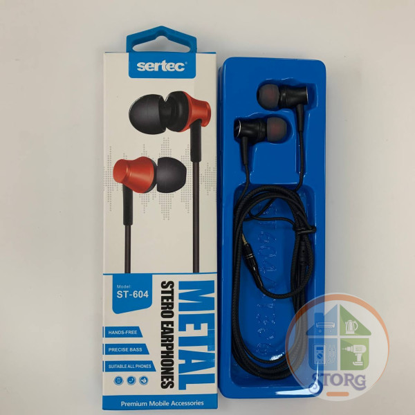 Вакуумные внутриканальные наушники SerteC ST-604 Black