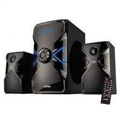 Perfeo колонки 2.1 "X-TECH", мощн 15Вт+11,5х2Вт, Bluetooth, AUX, FM, USB/SD, ПДУ, чёрн (PF-167С-BL)