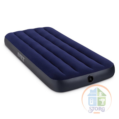 Кровать надувная INTEX Classic downy (Fiber tech) Cот, 76см x 1,91м x 25см, 64756