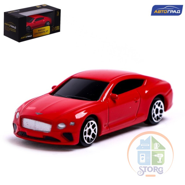 Машина металлическая BENTLEY CONTINENTAL GT, 1:64, цвет красный   7152984
