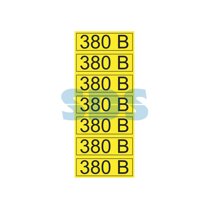 Наклейка знак электробезопасности «380 В» 35х100 мм REXANT (7шт на листе), 56-0008-2