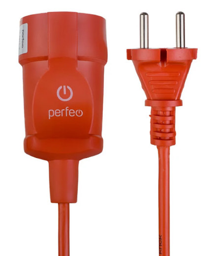 Удлинитель силовой на рамке PERFEO "RU POWER" без заземления, 10м 1гн 6А ПВС 2х0,75 (УХ6-101) оранж.