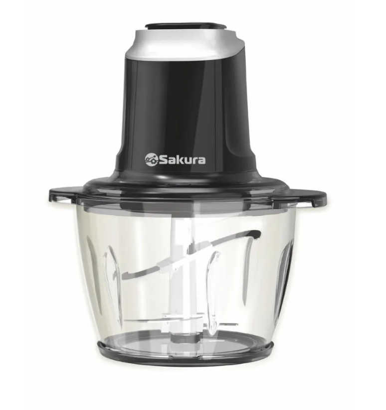 Измельчитель Чоппер SAKURA SA-6261BK, 500Вт, объем чаши 1.2л, 2 двойн.ножа из нерж.стали