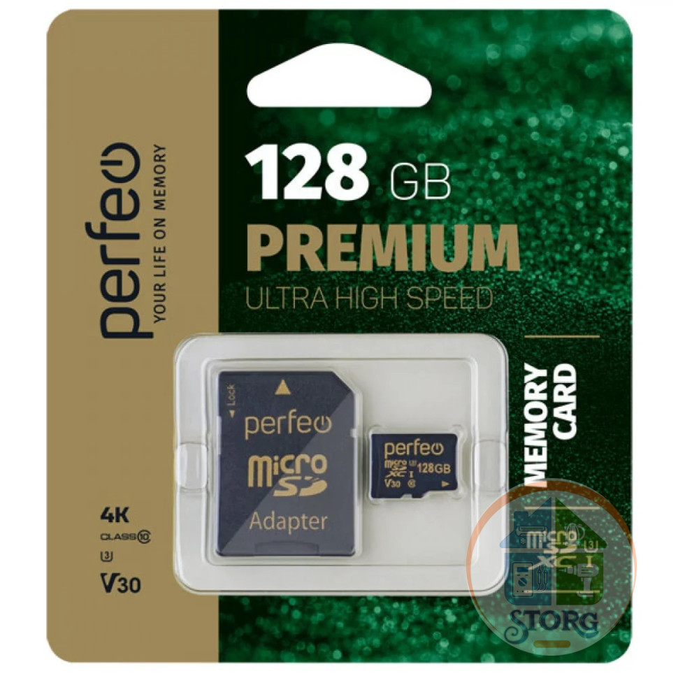 Perfeo microSDXC 128GB High-Capacity (Class 10) UHS-3 V30