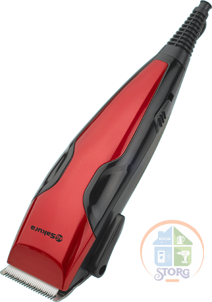 Машинка для стрижки SAKURA SA-5103R Premium 4нас, керам.нож, красн