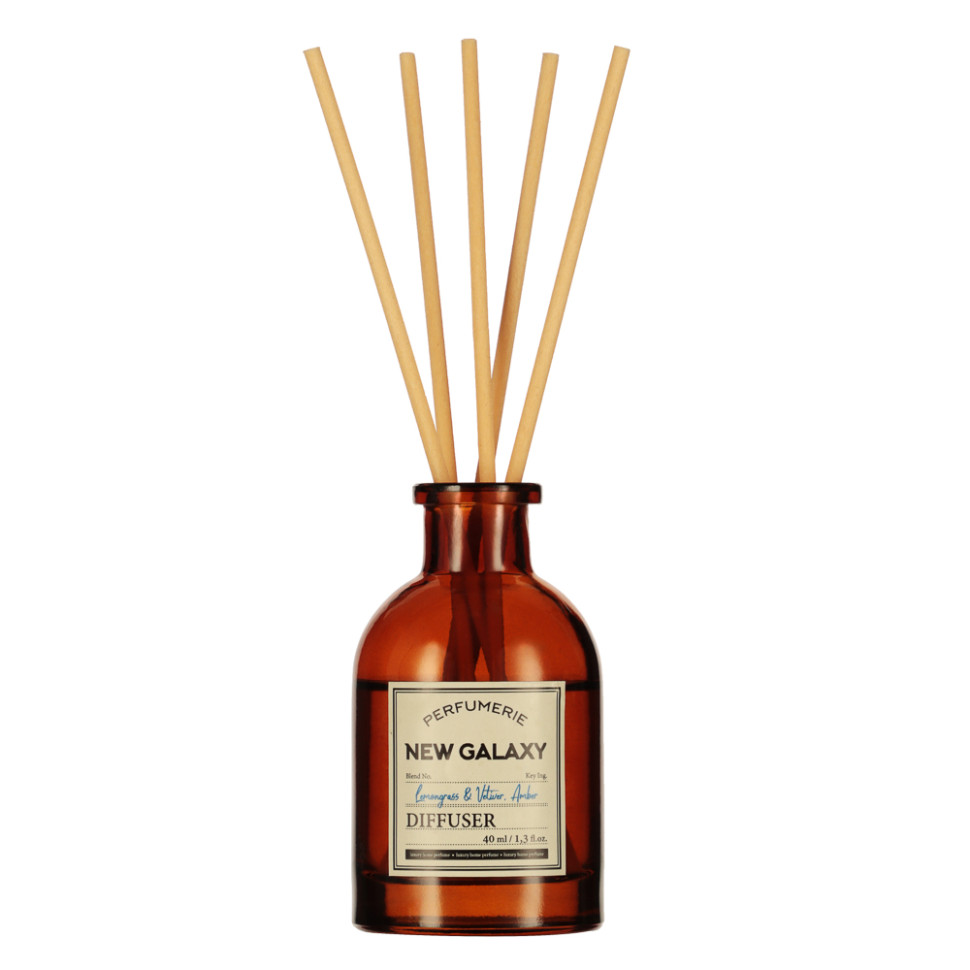 Диффузор NEW GALAXY Perfumerie, Lemongrass & Vetiver, Amber, 40мл