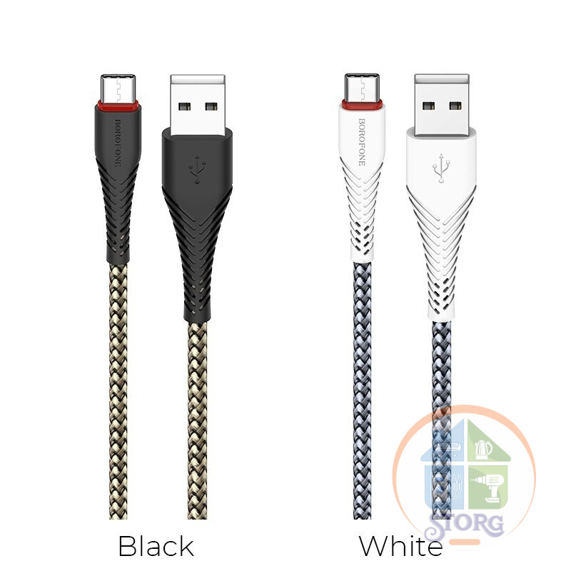 USB кабель BOROFONE BX25 Powerful charging data cable for Lightning (black)