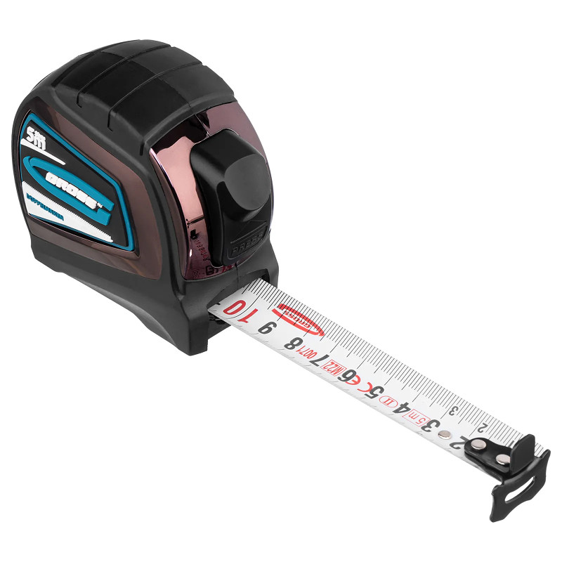 Рулетка Gross "Doppelhaken", 5 м x 25 мм, двухсторонний зацеп, нейлон, двуст. шкала, автоматич.