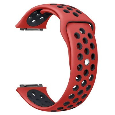 Силиконовый ремешок двухцветный APPL Watch 42/44mm (black - red)
