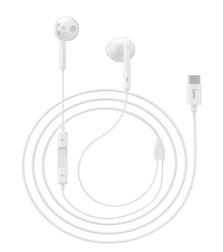 Наушники проводные HOCO L10 Acoustic, Type-C, микрофон, вкладыши, белый