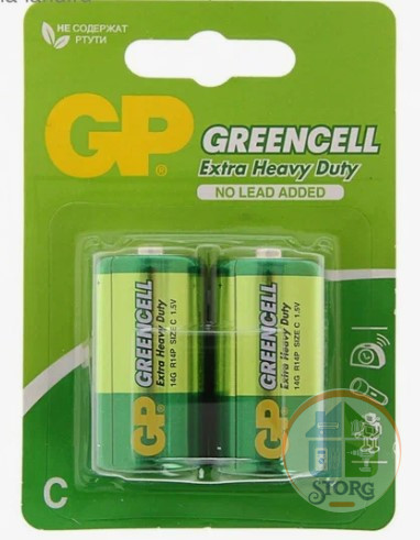 Элемент питания GP R14/2BL Greencell ОРИГИНАЛ
