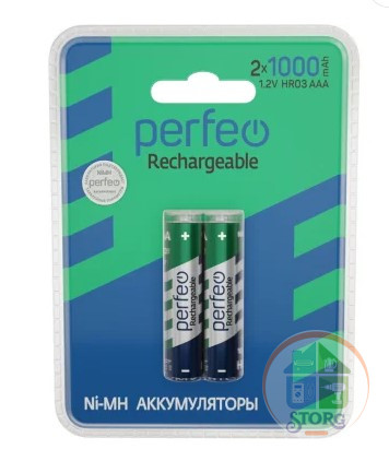 Аккумулятор Perfeo AAA1000mAh/2BL Пластик