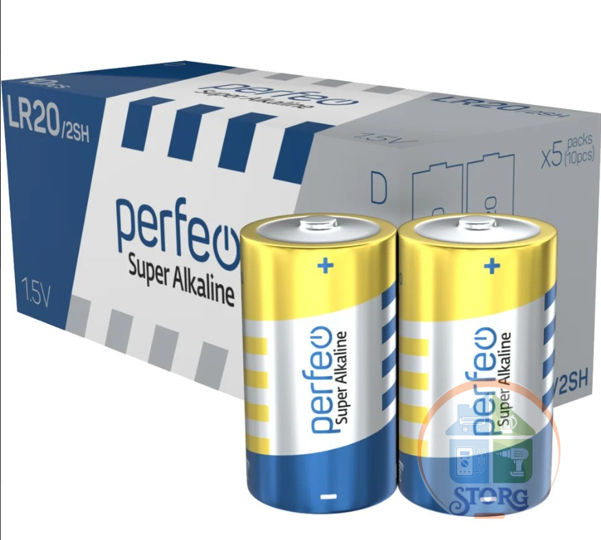 Элемент питания Perfeo LR20/2SH Super Alkaline