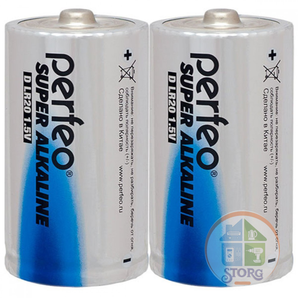 Элемент питания Perfeo LR20/2SH Super Alkaline