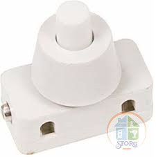 Выключатель-кнопка 250V 2А (2с) ON-OFF  белый  (PBS-17A) (для настольной лампы)  REXANT Индивидуальная упаковка 1 шт