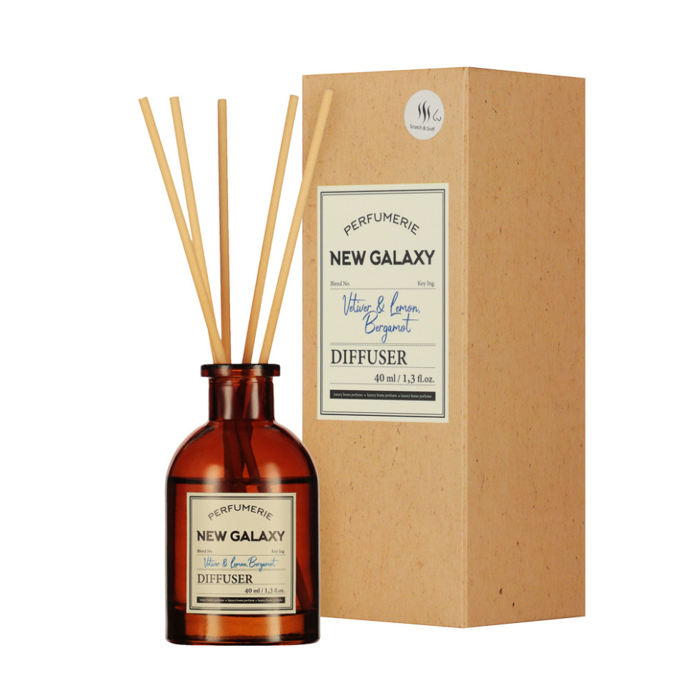 Диффузор NEW GALAXY Perfumerie, Vetiver & Lemon, Bergamot. 40мл