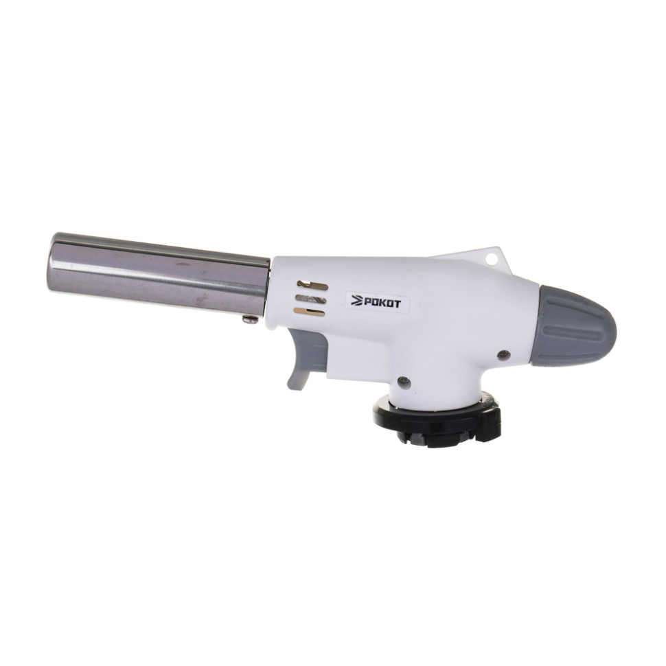 Горелка газовая с пьезорозжигом РОКОТ цанговый захват, сопло 14,3 мм, 17,8х4х6,5 см Горелка газовая с пьезорозжигом РОКОТ цанговый захват, сопло 14,3 мм, 17,8х4х6,5 см