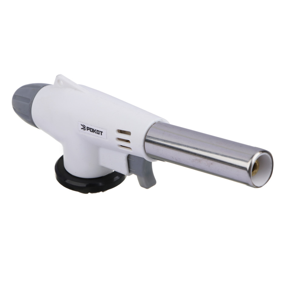 Горелка газовая с пьезорозжигом РОКОТ цанговый захват, сопло 14,3 мм, 17,8х4х6,5 см Горелка газовая с пьезорозжигом РОКОТ цанговый захват, сопло 14,3 мм, 17,8х4х6,5 см