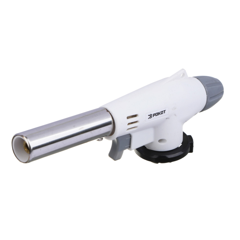 Горелка газовая с пьезорозжигом РОКОТ цанговый захват, сопло 14,3 мм, 17,8х4х6,5 см Горелка газовая с пьезорозжигом РОКОТ цанговый захват, сопло 14,3 мм, 17,8х4х6,5 см