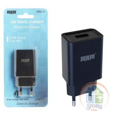 СЗУ MRM MR21C 5V/2,4A 1USB Black