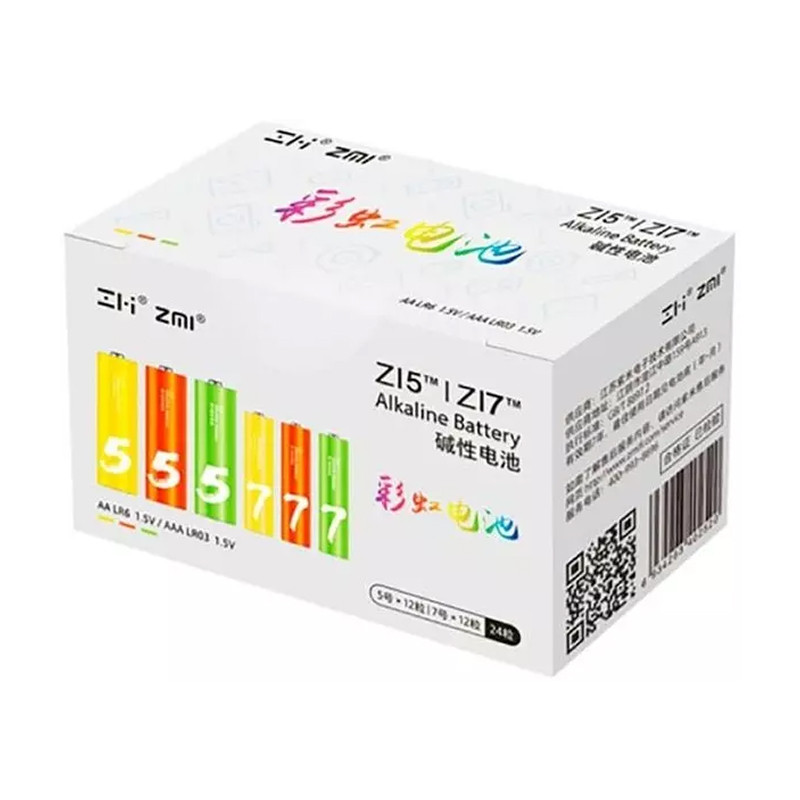Батарея Xiaomi CUKTECH AA+AAA rainbow alkaline ( уп. 24шт 12 AA+12 AAA ) цена за 1шт
