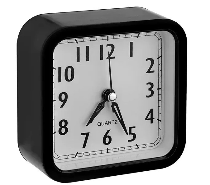 Часы-будильник Perfeo Quartz "PF-TC-019", квадратные 10*10 см, чёрные Часы-будильник Perfeo Quartz "PF-TC-019", квадратные 10*10 см, чёрные