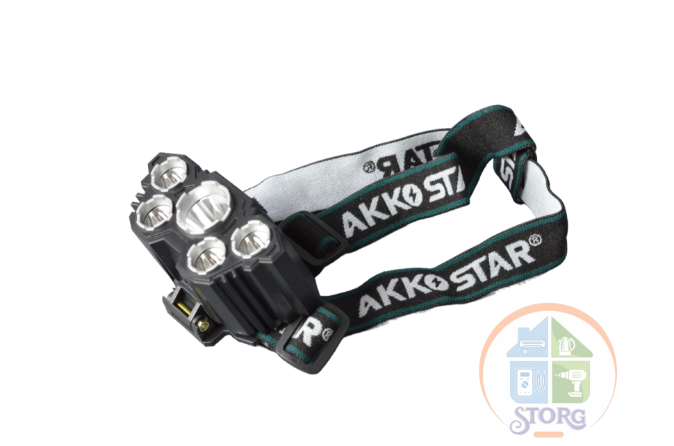 Фонарь налобный аккумуляторная AKKOSTAR 3W/200lm 800mAh