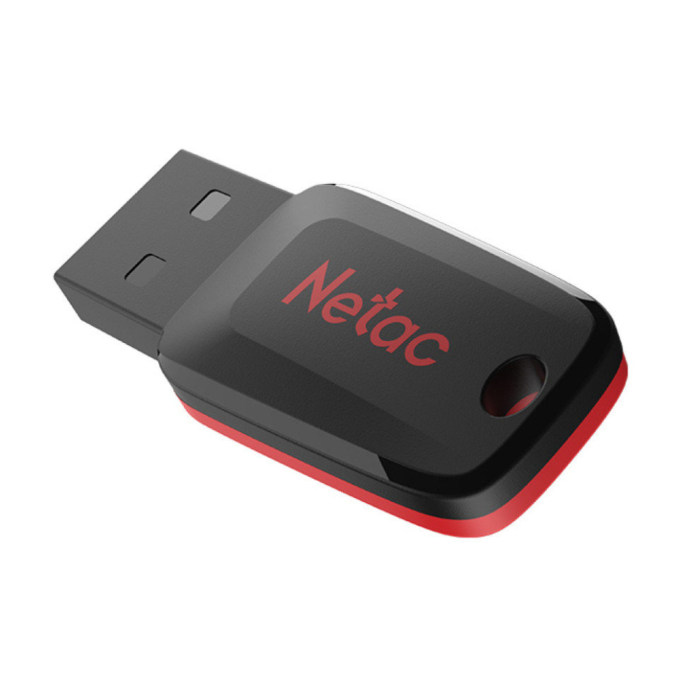 USB флеш-накопитель Netac U197 (NT03U197N-064G-20BK), 64Gb, USB 2.0, Черный/красный