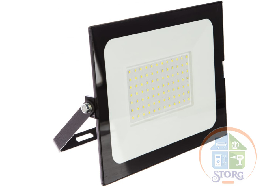 Прожектор GLANZEN FAD-0010-100, 100 Вт, 90-240 В, 6000-6500 К, черный