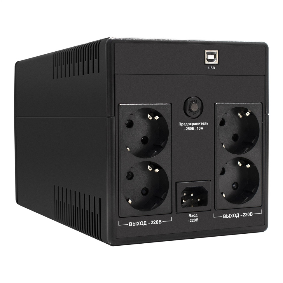 Источник бесперебойного питания ExeGate SpecialPro UNB-1200.LED.AVR.EURO.RJ.USB, 1200ВА, 750Вт