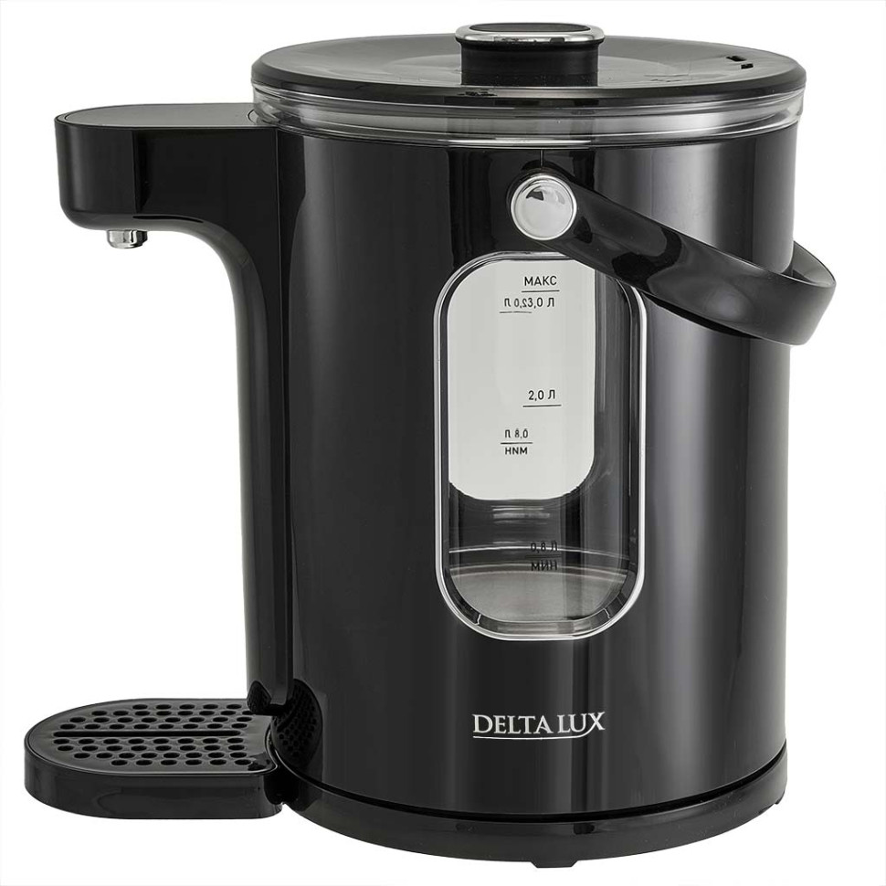 Термопот DELTA LUX DE-1701 (Черный, 3л, 1600Вт, закр.нагр.эл., нерж.сталь, LCD-диспл., 13реж.) Термопот DELTA LUX DE-1701 (Черный, 3л, 1600Вт, закр.нагр.эл., нерж.сталь, LCD-диспл., 13реж.)