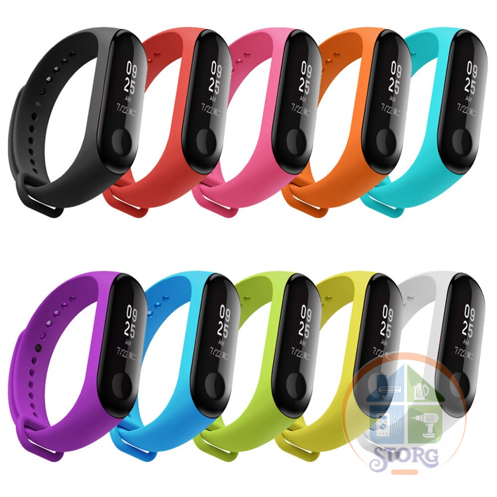Силиконовый ремешок Xiaomi для Mi Band 4/3 салатовый