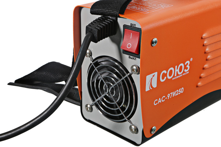 Сварочный инвертор СОЮЗ САС-97И250, 250А, ПВ 60%, 170-250В, HotStart/AntiStick/ArcForce