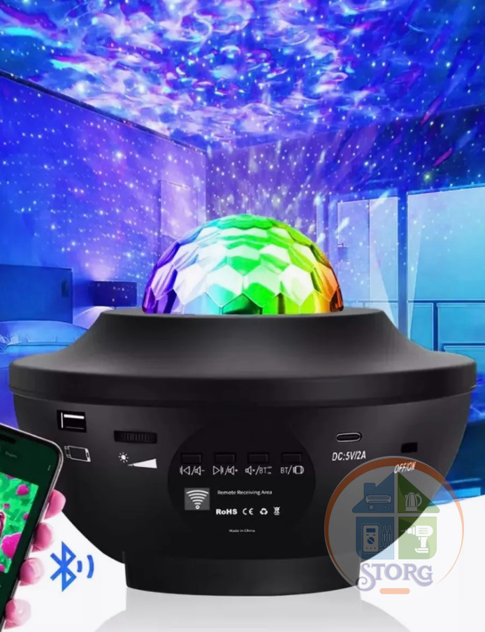 Диско-шар Music ball Звездное небо + Bluetooth колонка + пульт WA-621