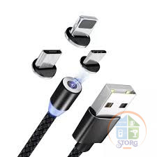 Кабель магнитный Silicone USB MRM-360m Micro Силиконовый 1000mm ( 360 градусов) чёрный