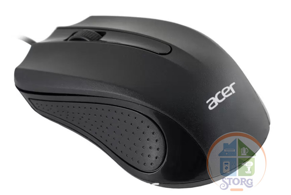 Мышь проводная Acer OMW010 черный оптическая (1200dpi) USB