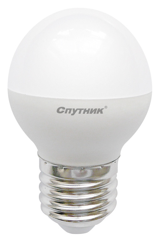 Cветодиодная лампа Шар LED G45 10W/6000K/E27, Спутник, холодный белый