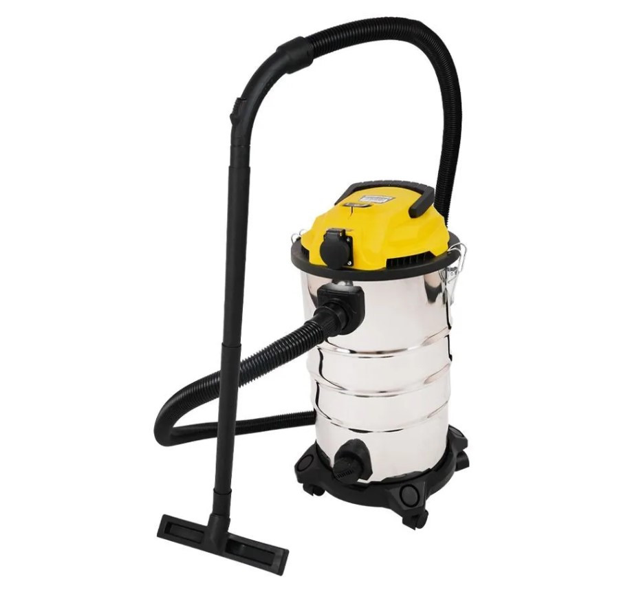 Пылесос ELECTROLITE ПС 30С, желтый, 1500Вт/220В, объем бака 30л/Металл, рукав 3м, вес 7.1 кг