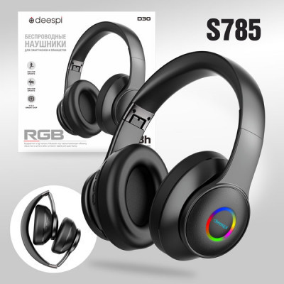 Полноразмерные беспроводные наушники D30 RGB black