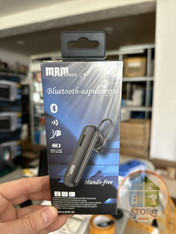 Гарнитура беспроводная MRM-Power BTG-02 (Black)  20pcs