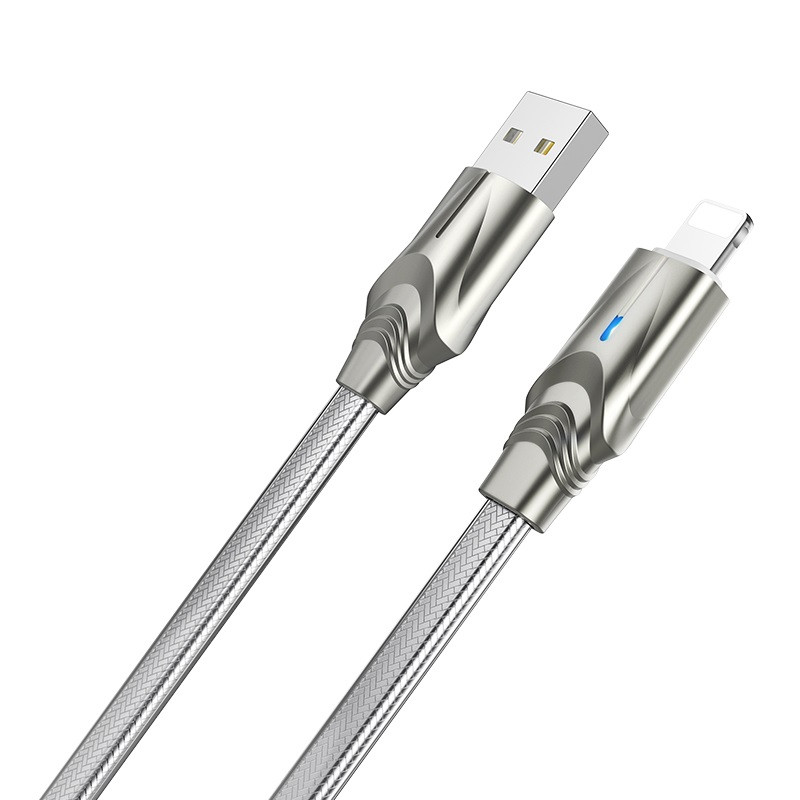 Дата-кабель BOROFONE BU12 Synergy lightning 1м (серебряный)