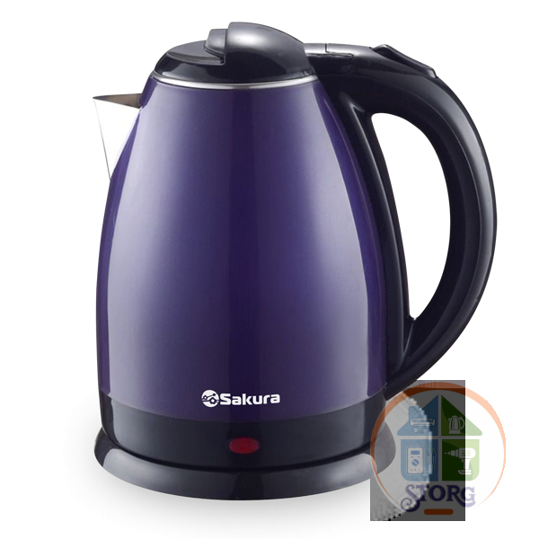 Чайник электрический SAKURA SA-2138BP (Фиол/Черный; Объем 1.8л; Нерж.сталь/Пластик; Нагрев.эл.диск)
