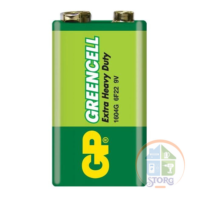 Элемент питания GP 6F22/1SH Greencell (10) ОРИГИНАЛ