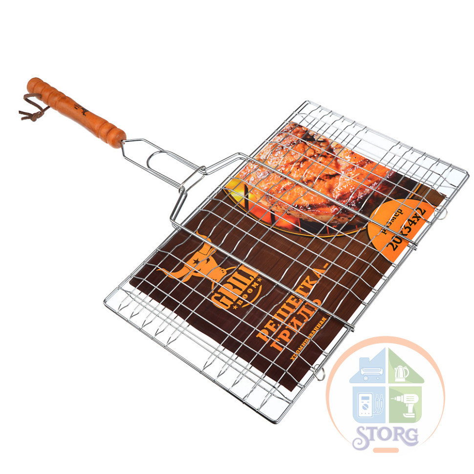 Решётка-гриль хром GRILLBOOM, 45х(33x20)см
